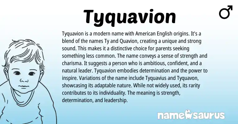 Infographic about Tyquavion name meaning, Tyquavion is a name from Other origin(s).