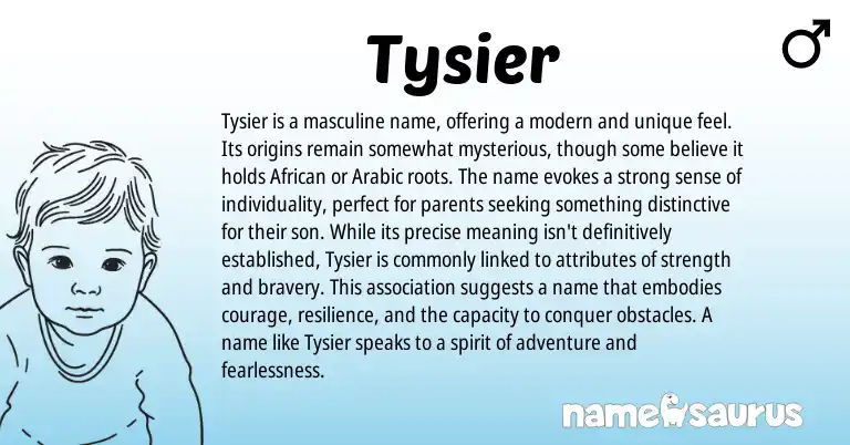 Infographic about Tysier name meaning, Tysier is a name from Other origin(s).