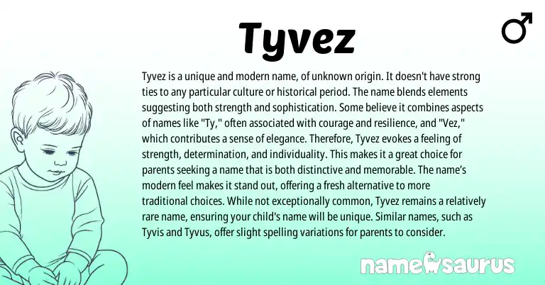 Infographic about Tyvez name meaning, Tyvez is a name from Other origin(s).