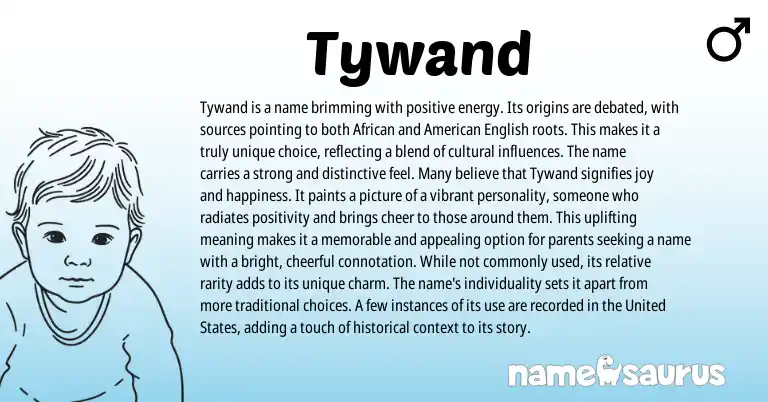 Infographic about Tywand name meaning, Tywand is a name from African origin(s).