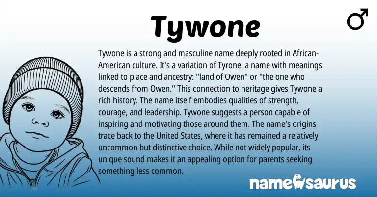 Infographic about Tywone name meaning, Tywone is a name from Other origin(s).