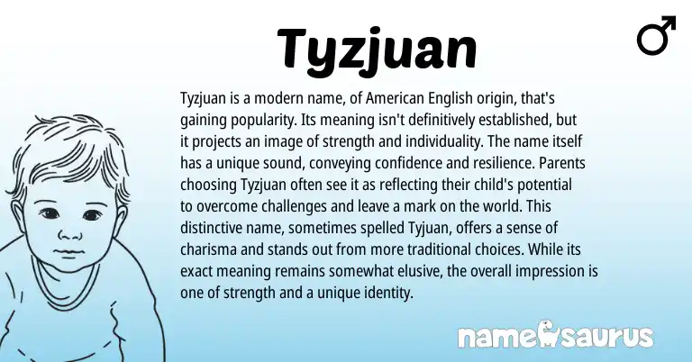 Infographic about Tyzjuan name meaning, Tyzjuan is a name from Other origin(s).
