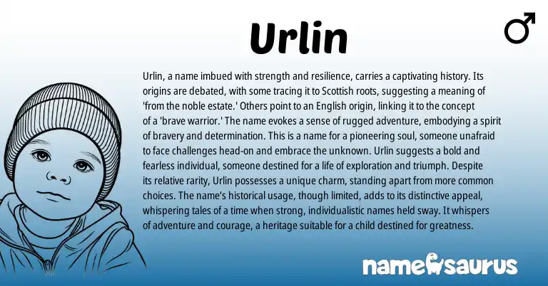 Infographic about Urlin name meaning, Urlin is a name from Scottish, English origin(s).
