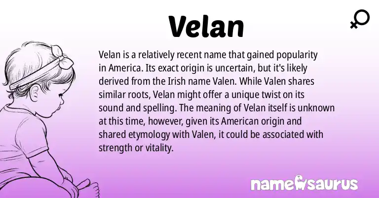 Infographic about Velan name meaning, Velan is a name from American origin(s).