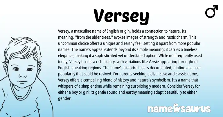 Infographic about Versey name meaning, Versey is a name from English origin(s).