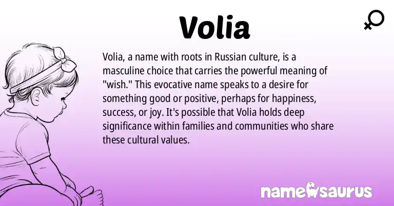 Infographic about Volia name meaning, Volia is a name from Russian origin(s).