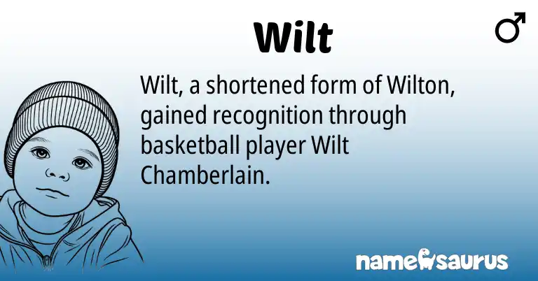 Infographic about Wilt name meaning, Wilt is a name from N/A origin(s).