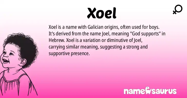 Infographic about Xoel name meaning, Xoel is a name from Galician origin(s).