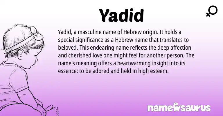 Infographic about Yadid name meaning, Yadid is a name from Hebrew, Hewbrew origin(s).