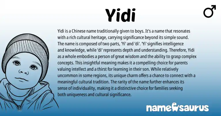 Infographic about Yidi name meaning, Yidi is a name from Other origin(s).