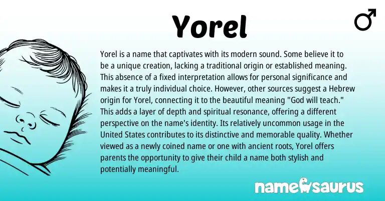 Infographic about Yorel name meaning, Yorel is a name from Other origin(s).