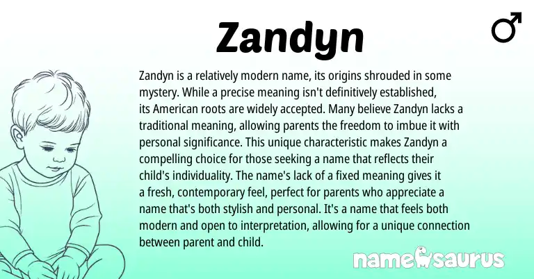 Infographic about Zandyn name meaning, Zandyn is a name from Other origin(s).