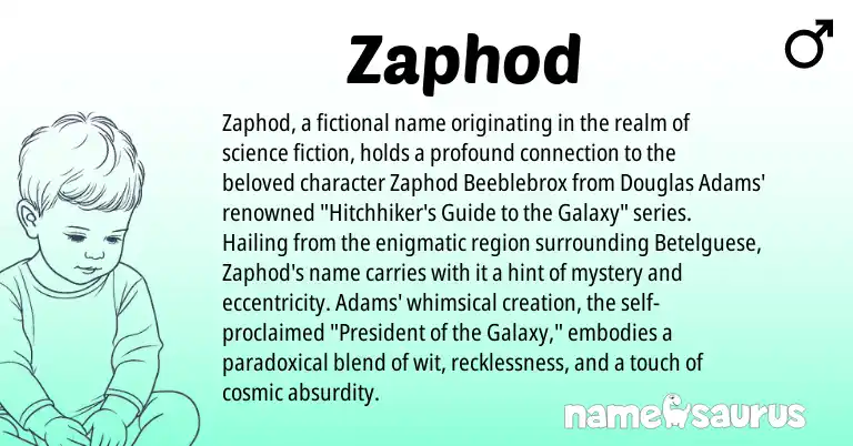 Infographic about Zaphod name meaning, Zaphod is a name from N/A origin(s).