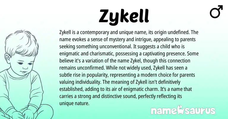 Infographic about Zykell name meaning, Zykell is a name from Other origin(s).
