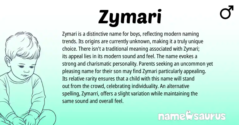 Infographic about Zymari name meaning, Zymari is a name from Other origin(s).