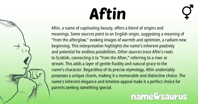 Infographic about Aftin name meaning, Aftin is a name from English origin(s).