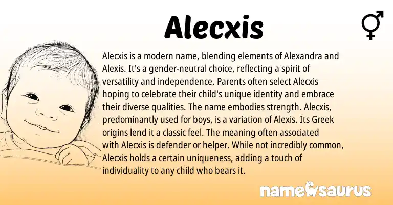 Infographic about Alecxis name meaning, Alecxis is a name from Greek origin(s).