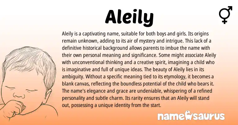 Infographic about Aleily name meaning, Aleily is a name from Other origin(s).