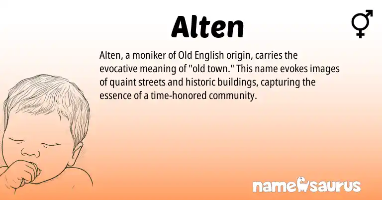 Infographic about Alten name meaning, Alten is a name from Old English origin(s).