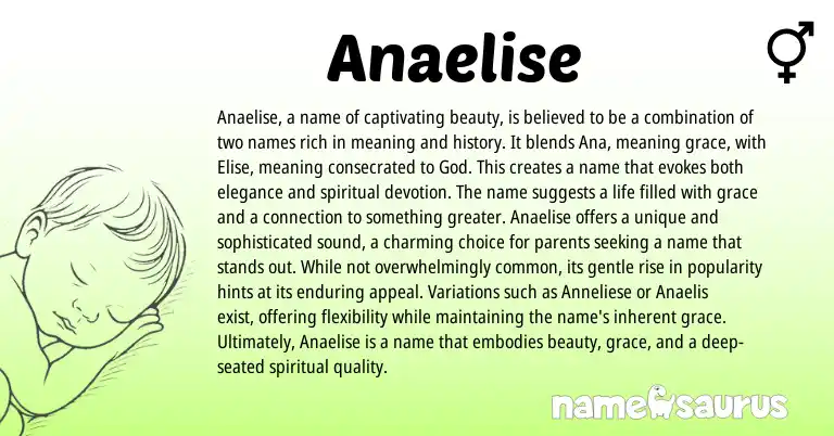 Infographic about Anaelise name meaning, Anaelise is a name from Other origin(s).
