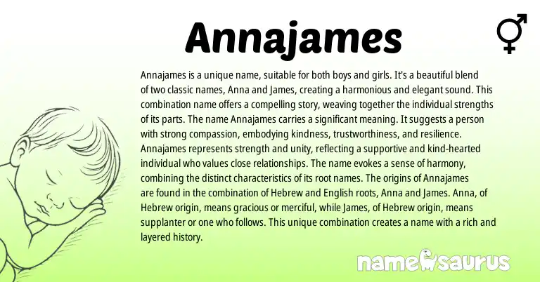 Infographic about Annajames name meaning, Annajames is a name from Other origin(s).