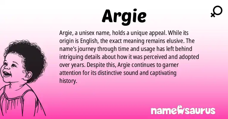 Infographic about Argie name meaning, Argie is a name from English origin(s).