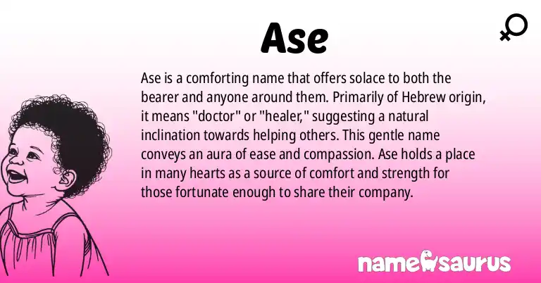 Infographic about Ase name meaning, Ase is a name from Hebrew origin(s).