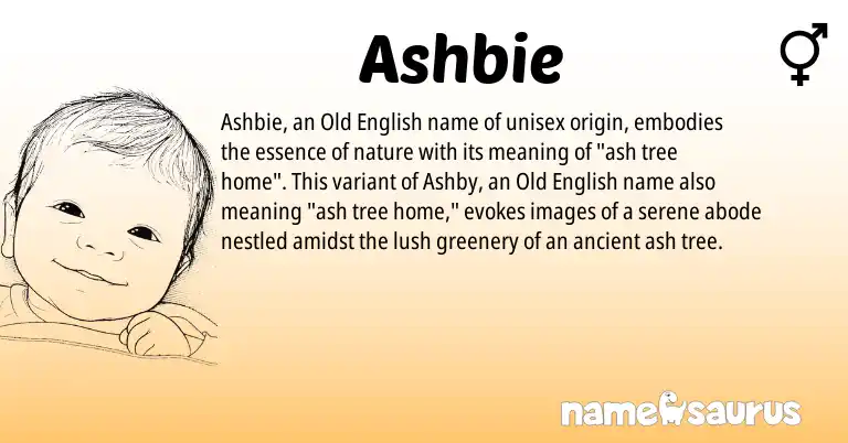 Infographic about Ashbie name meaning, Ashbie is a name from Old English origin(s).