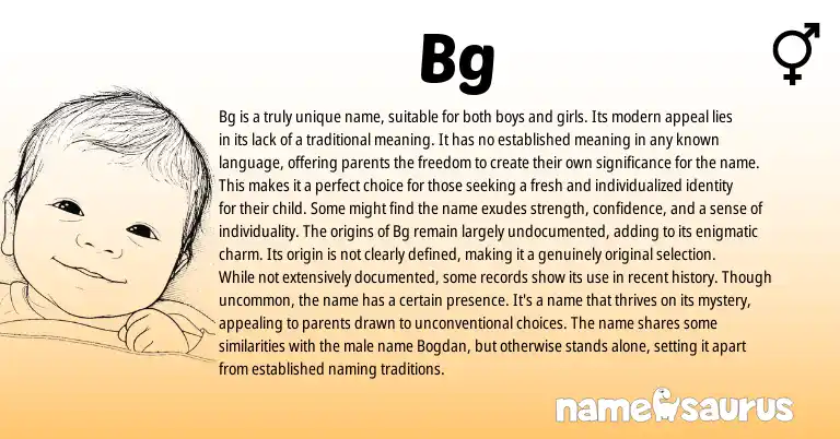 Infographic about Bg name meaning, Bg is a name from Other origin(s).