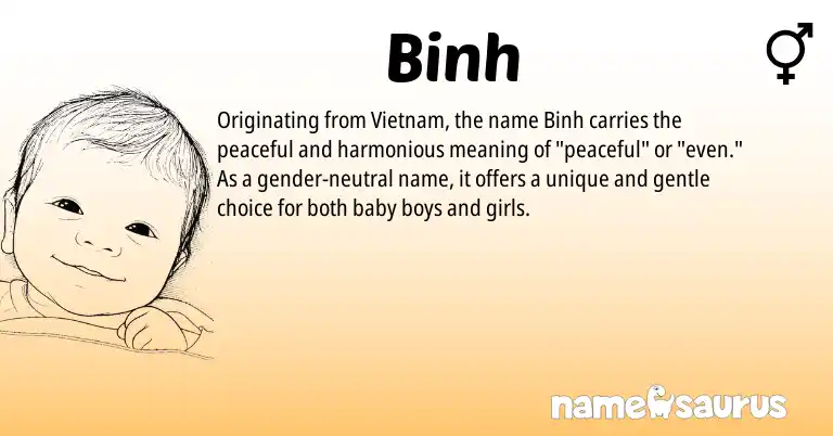 Infographic about Binh name meaning, Binh is a name from N/A origin(s).