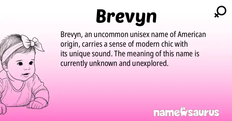 Infographic about Brevyn name meaning, Brevyn is a name from American origin(s).