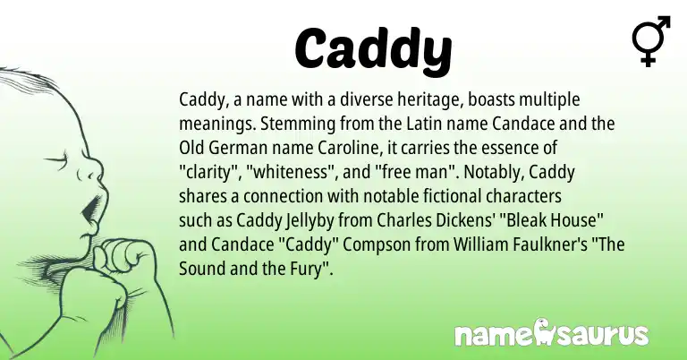 Infographic about Caddy name meaning, Caddy is a name from Old German, Latin origin(s).