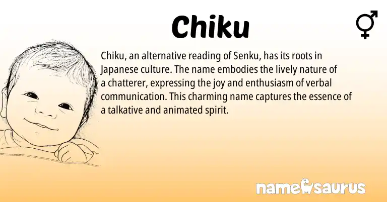 Infographic about Chiku name meaning, Chiku is a name from Japanese origin(s).