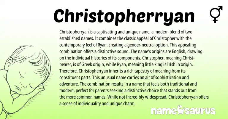 Infographic about Christopherryan name meaning, Christopherryan is a name from Other origin(s).