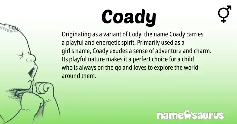 Infographic about Coady name meaning, Coady is a name from N/A origin(s).