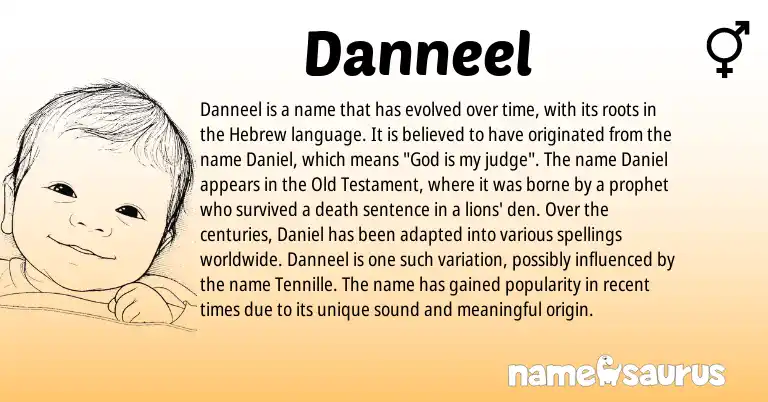 Infographic about Danneel name meaning, Danneel is a name from Hebrew origin(s).