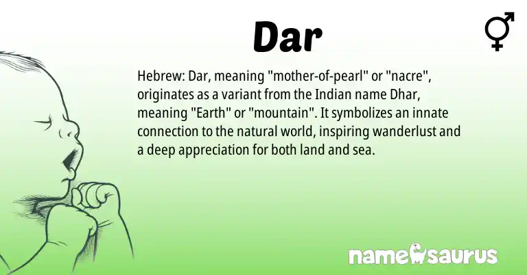 Infographic about Dar name meaning, Dar is a name from Indian, Hebrew origin(s).