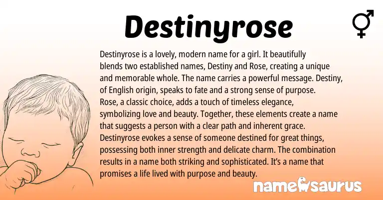 Infographic about Destinyrose name meaning, Destinyrose is a name from Other origin(s).