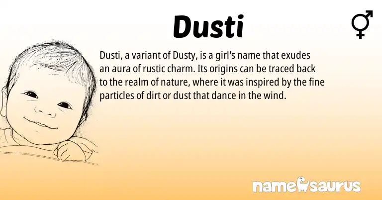 Infographic about Dusti name meaning, Dusti is a name from N/A origin(s).