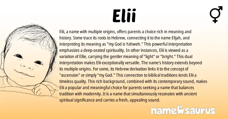 Infographic about Elii name meaning, Elii is a name from Other origin(s).