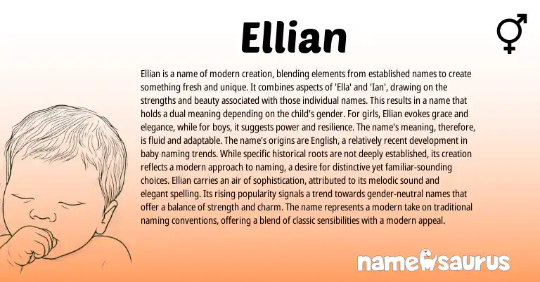 Infographic about Ellian name meaning, Ellian is a name from Other origin(s).