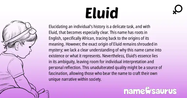 Infographic about Eluid name meaning, Eluid is a name from English (African) origin(s).