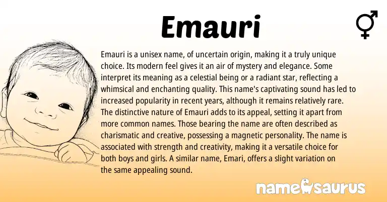 Infographic about Emauri name meaning, Emauri is a name from Other origin(s).