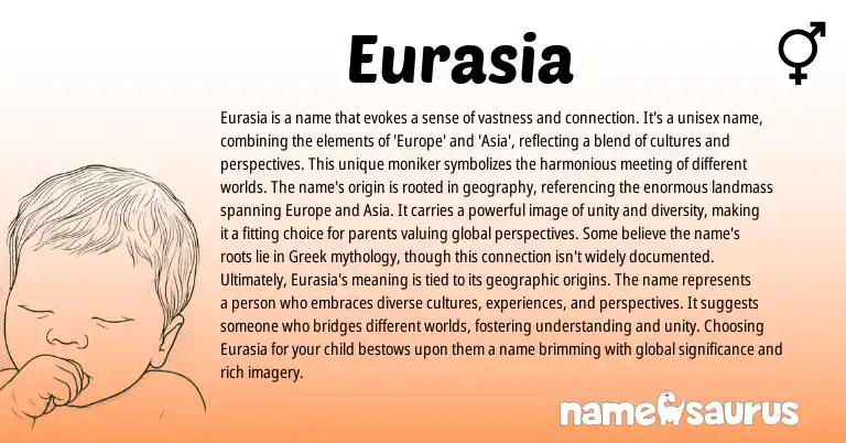 Infographic about Eurasia name meaning, Eurasia is a name from Other origin(s).