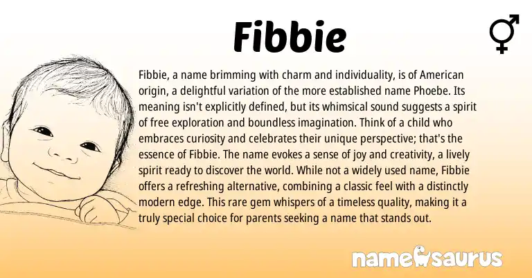 Infographic about Fibbie name meaning, Fibbie is a name from Other origin(s).