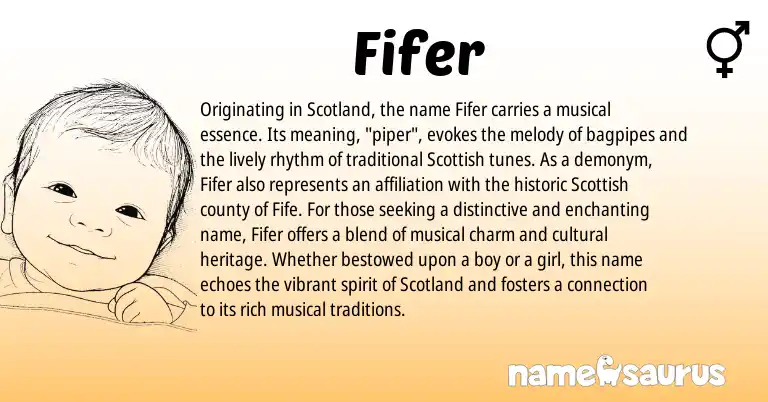 Infographic about Fifer name meaning, Fifer is a name from Scottish origin(s).