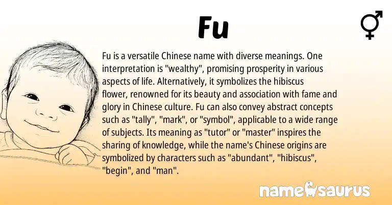 Infographic about Fu name meaning, Fu is a name from Chinese origin(s).