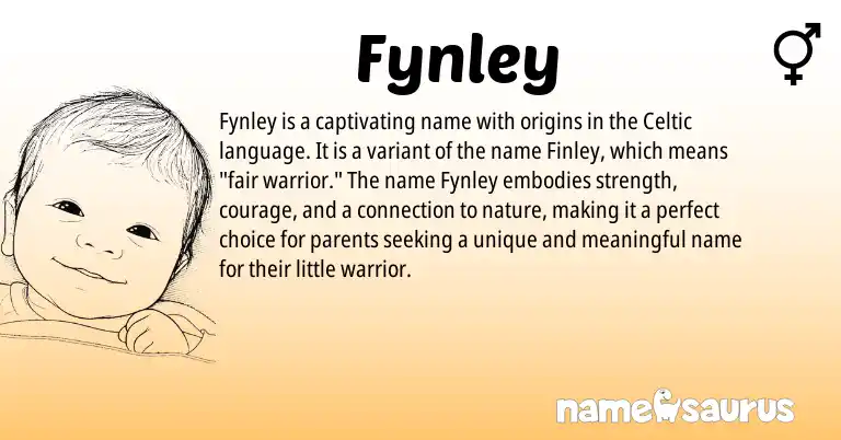 Infographic about Fynley name meaning, Fynley is a name from Celtic origin(s).