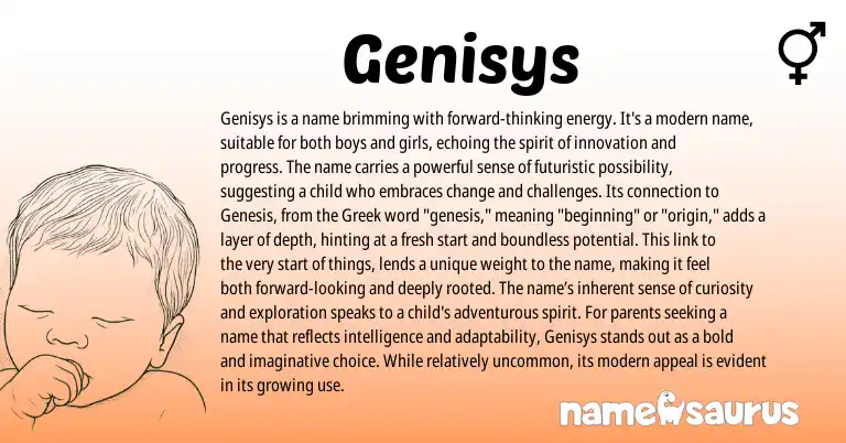Infographic about Genisys name meaning, Genisys is a name from Other origin(s).