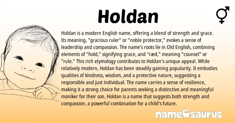 Infographic about Holdan name meaning, Holdan is a name from English origin(s).